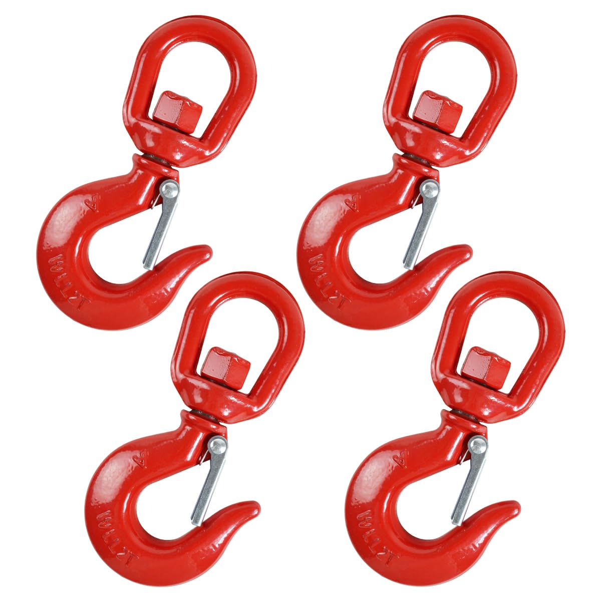 Amazon.co.jp: [4個セット] 回転 スイベルフック 2t 2000kg 吊りフック